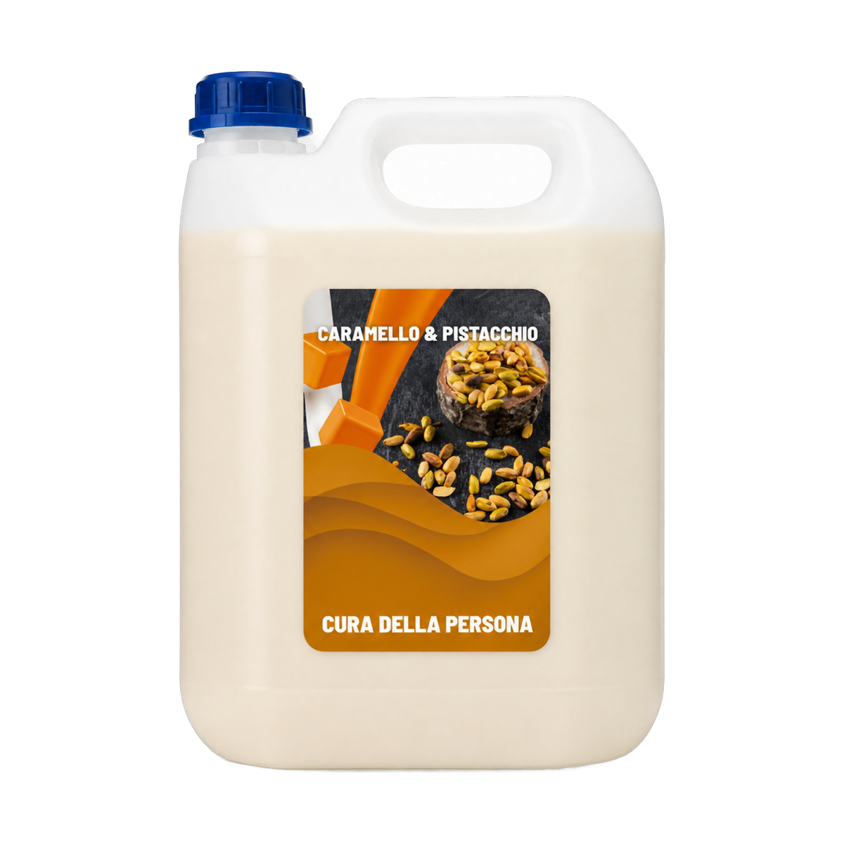 Bagnoschiuma Caramello e Pistacchio, tanica da 5 litri