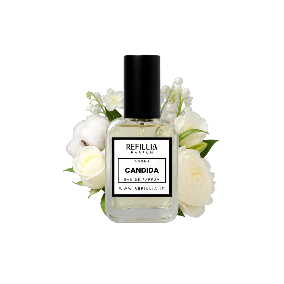 Profumo Donna - Candida, flacone con le note olfattive