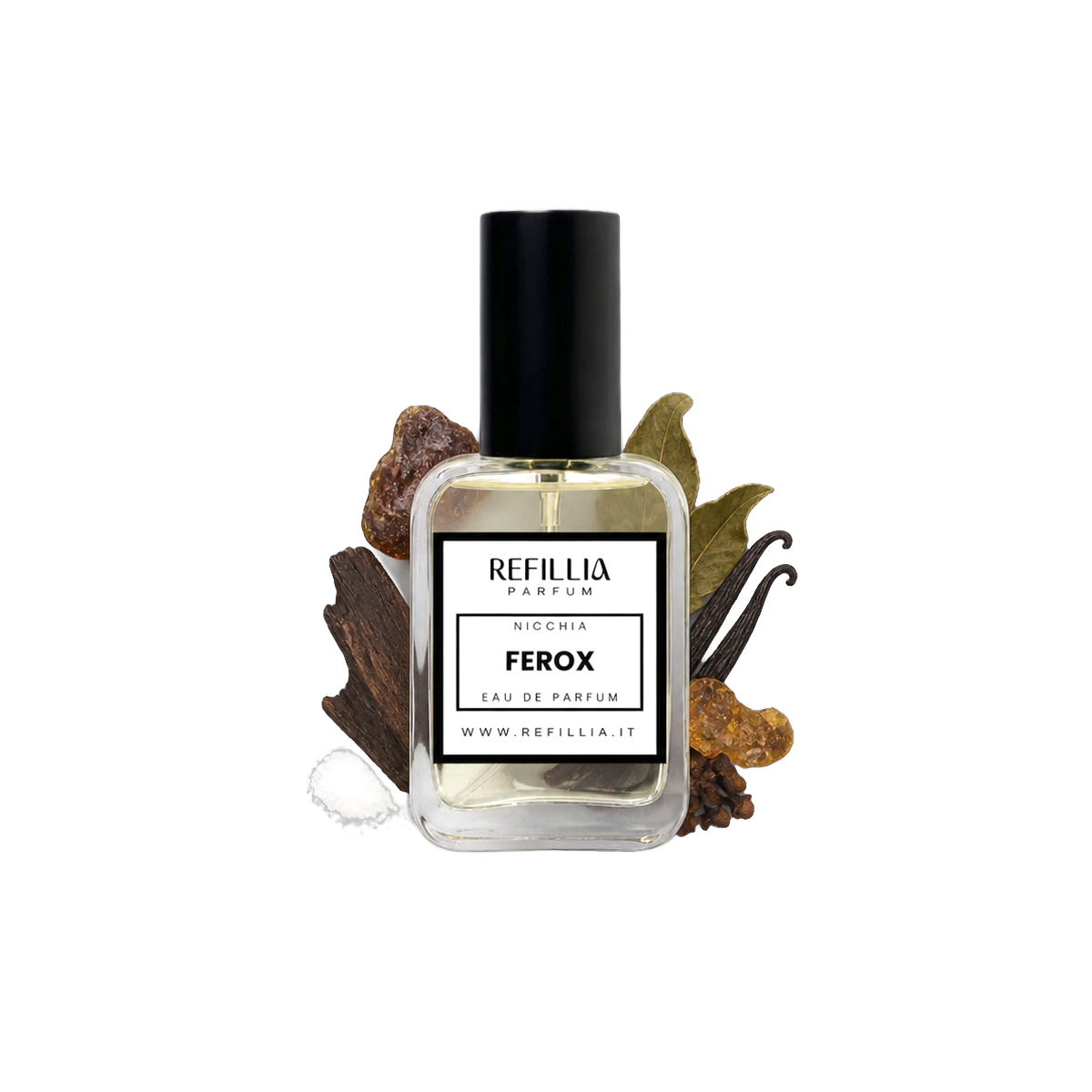 Profumo di Nicchia - Ferox, flacone con le note olfattive